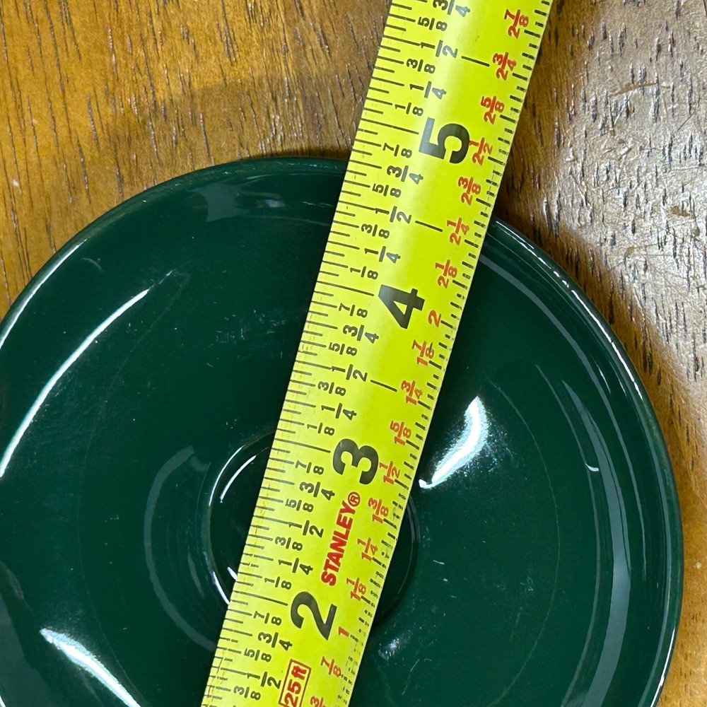 Crown Stoneware Hunter Green Mini Espresso‎ Cup and Saucer Set of 4 Thailand - Picture 7 of 11